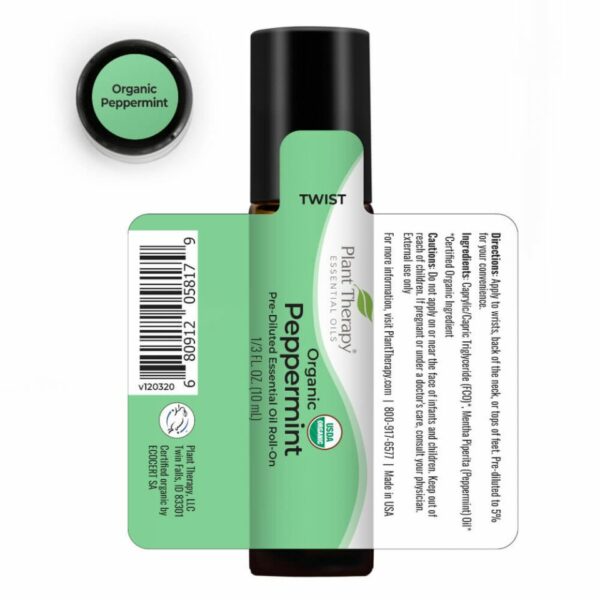 Organic Peppermint Eo Rollon 10ml Stretch Top 960x960